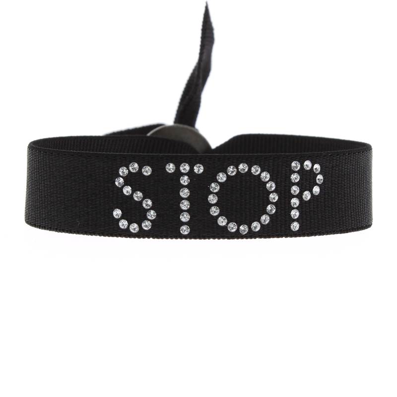 Bracelet texte stop