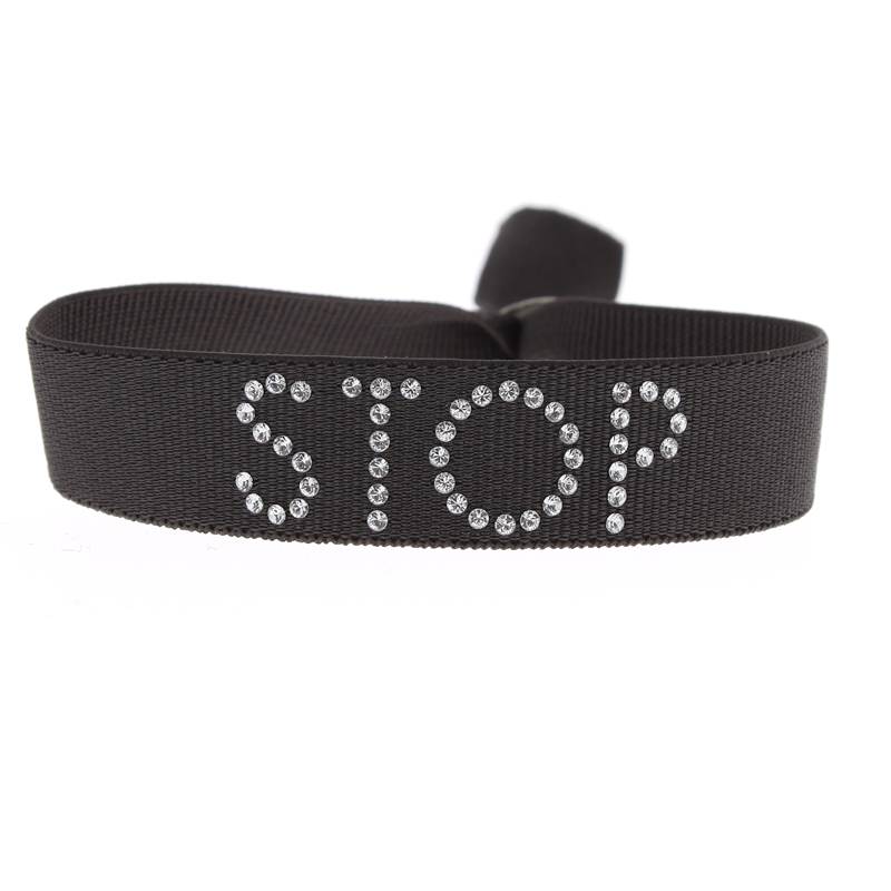 Bracelet texte stop