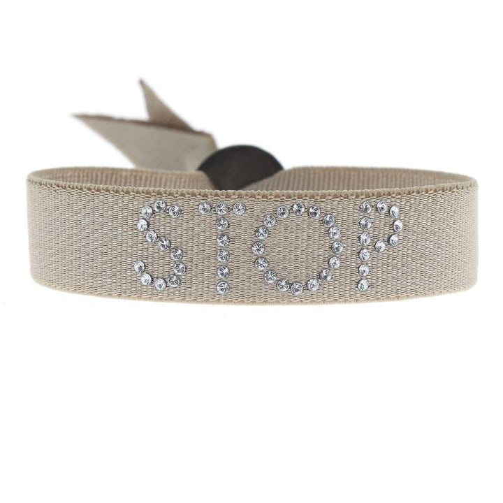 Bracelet texte stop