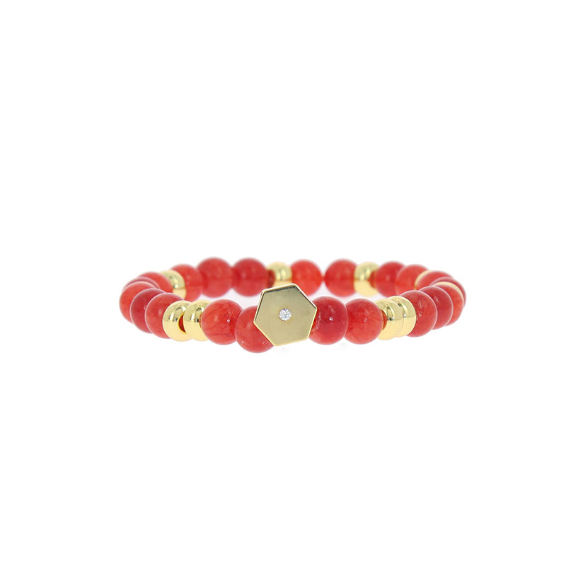 Bracelet perle forme ecrou