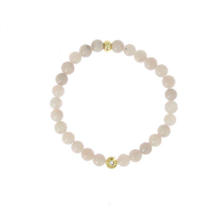 Bracelet perle serti fleur xl