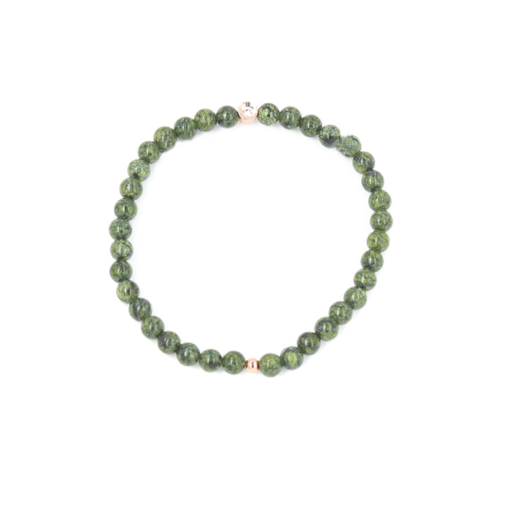 Bracelet perle serti fleur