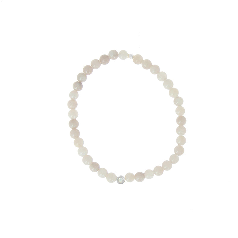 Bracelet perle serti fleur