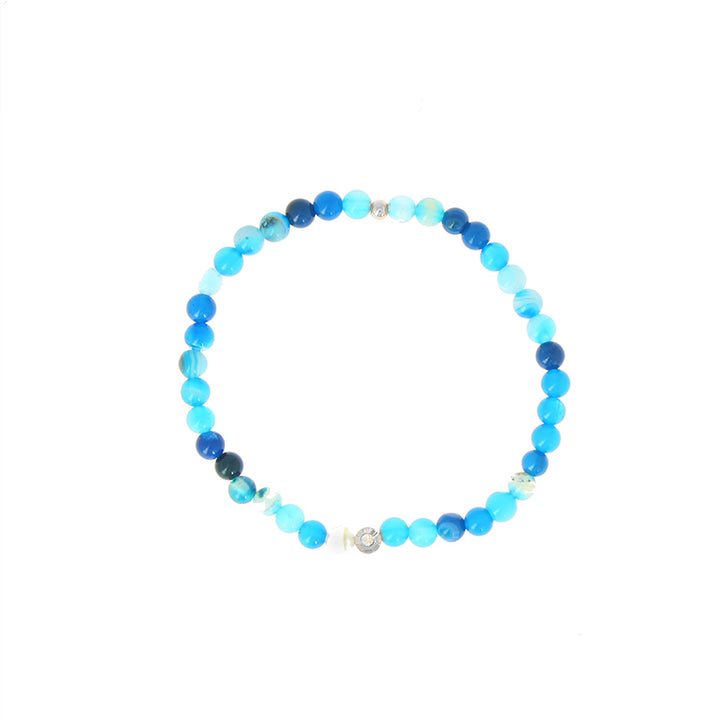 Bracelet perle serti fleur