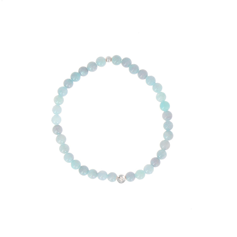 Bracelet perle serti fleur