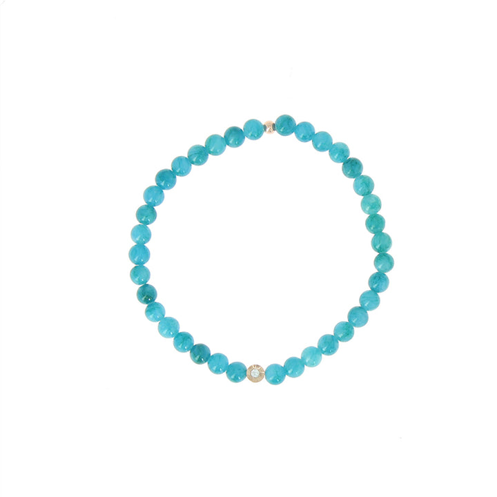 Bracelet perle serti fleur