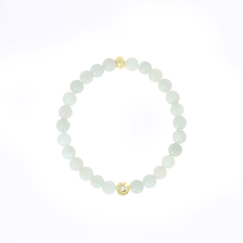 Bracelet perle serti fleur xl