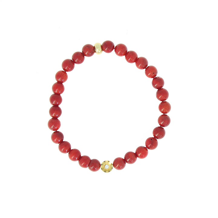 Bracelet perle serti fleur xl