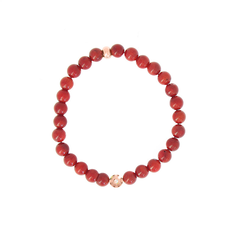 Bracelet perle serti fleur xl