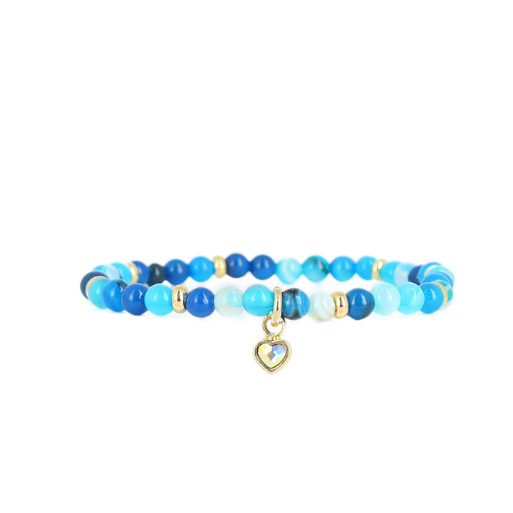 Bracelet perles coeur