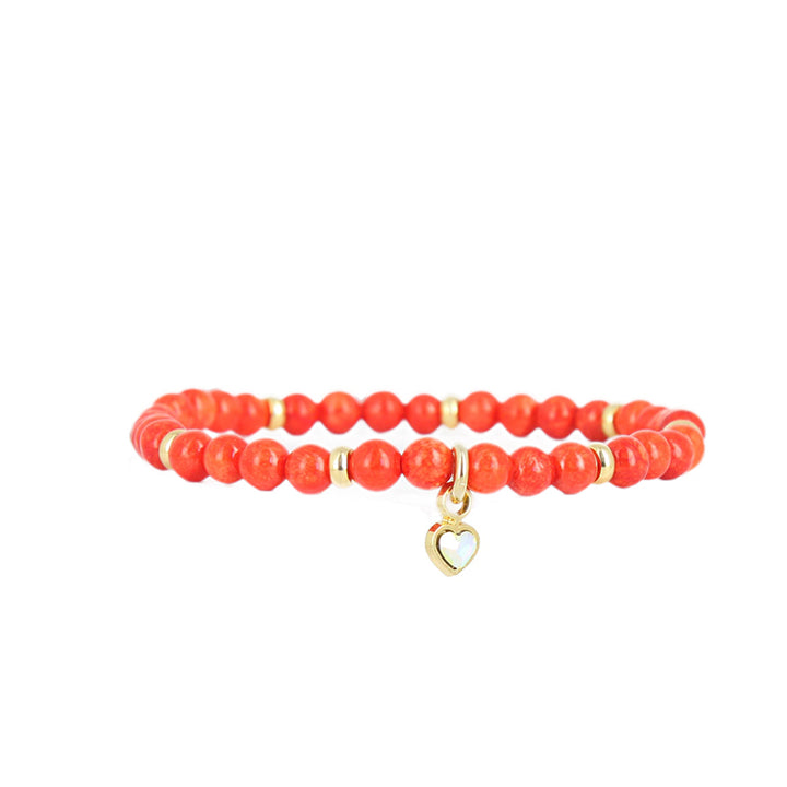 Bracelet perles coeur