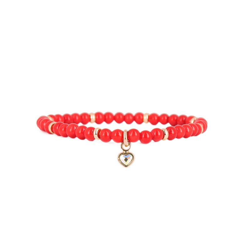 Bracelet perles coeur