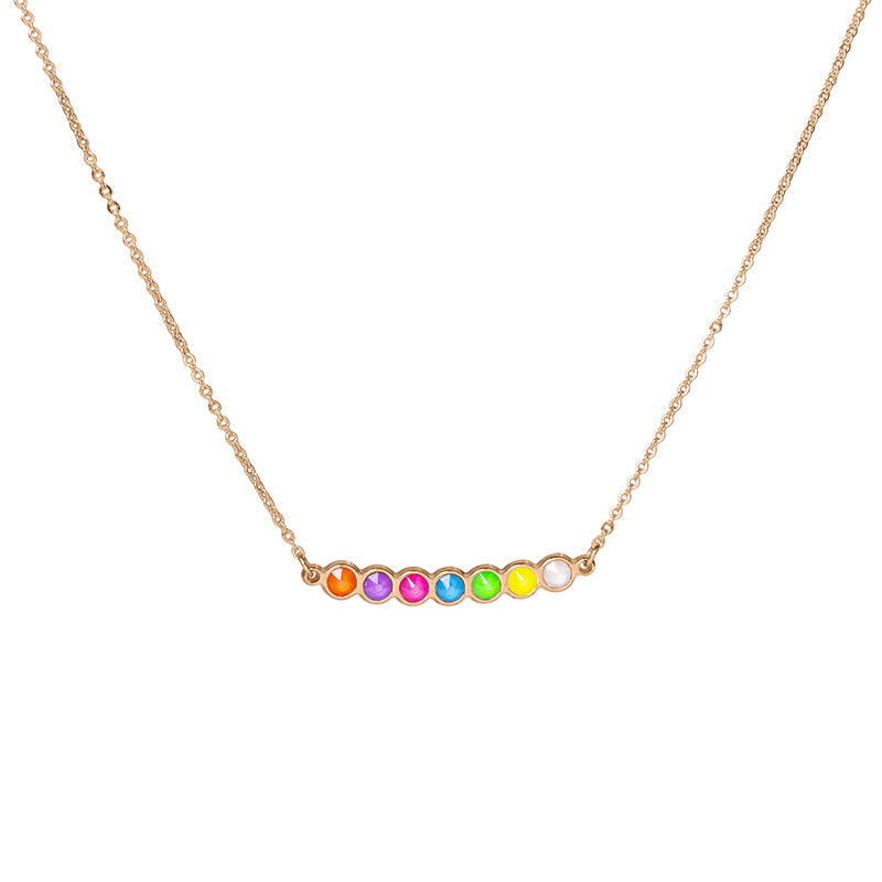 Collier ras de cou rainbow