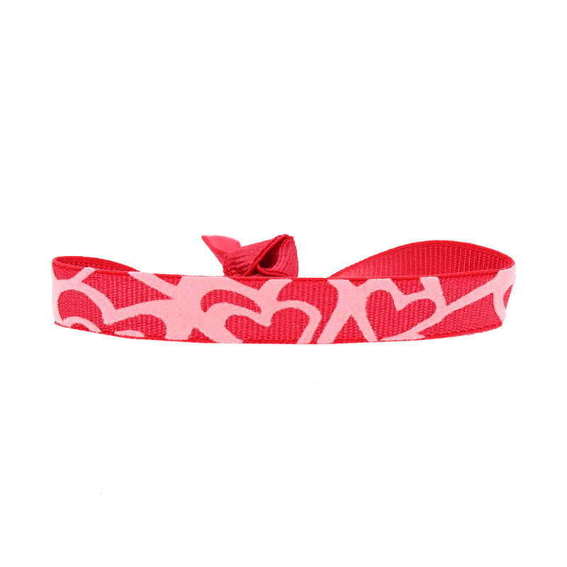 Bracelet velours envolée de coeurs