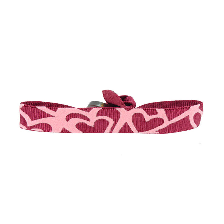 Bracelet velours envolée de coeurs