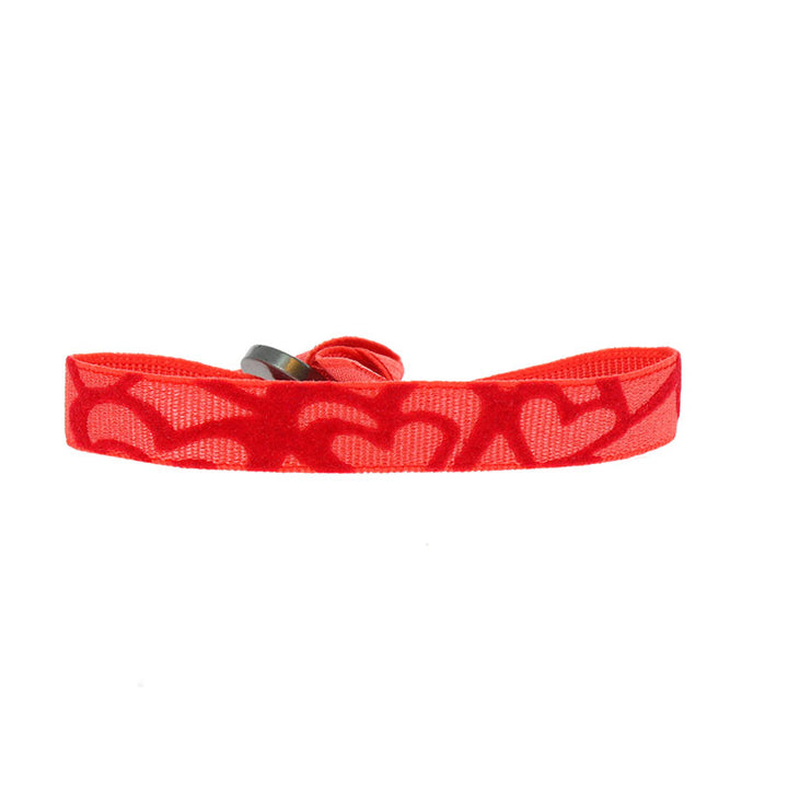 Bracelet velours envolée de coeurs