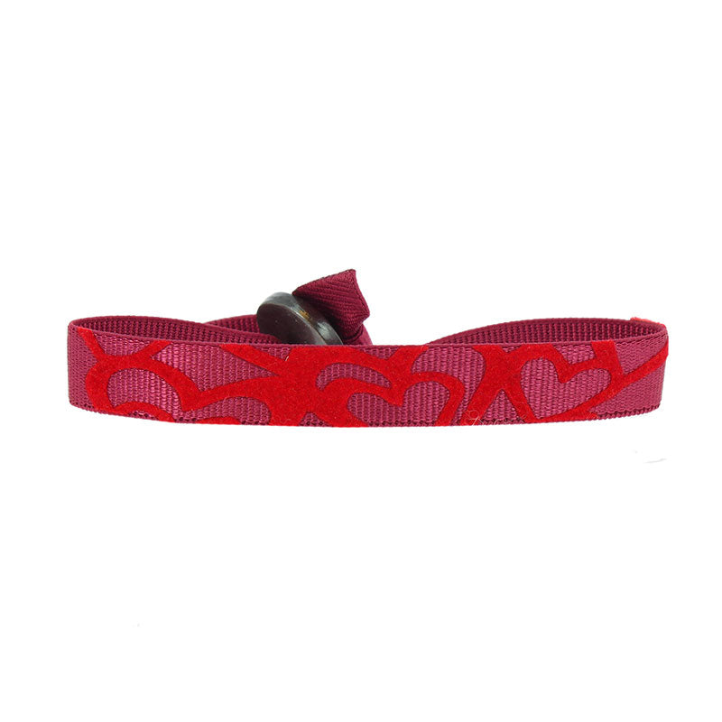 Bracelet velours envolée de coeurs