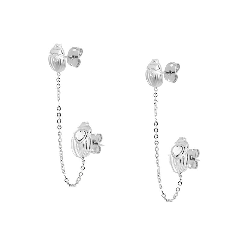 Boucles d oreilles chaine scarabée