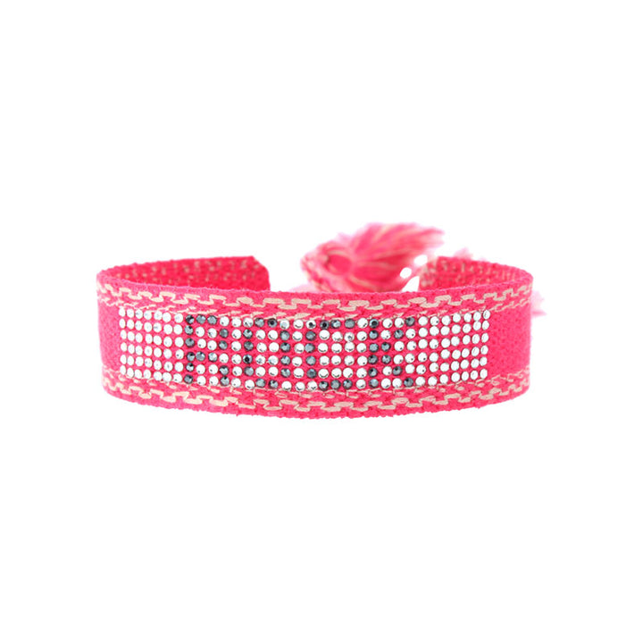 Bracelet tissé cristal full rock